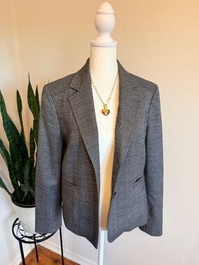 Jones New York | Gray Textured Blazer, Petite
